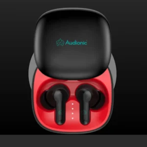 Audionic 550 Wireless Bluetooth Earbuds (RED-BLACK)
