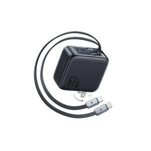 Baseus EnerCore CJ21 Fast Charger with Dual Retractable Cables 3C 67W